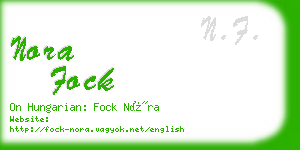 nora fock business card